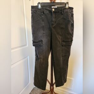 Royalty For Me cropped cargo jeans size 14
